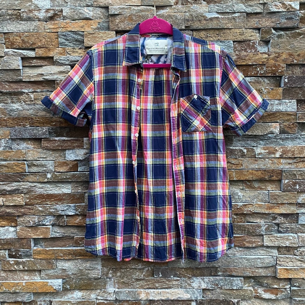 Scotch & Soda Plaid Button Down Size L